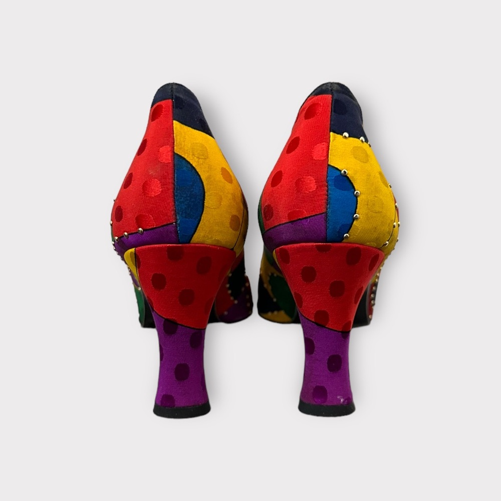 Vintage 1980s Stuart Weitzman for Mr.Seymour Colour Blocking Pumps - Picture 7 of 7